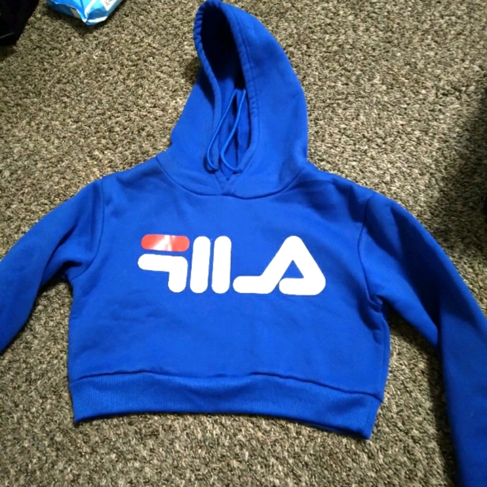 Girls Fila crop hoodie